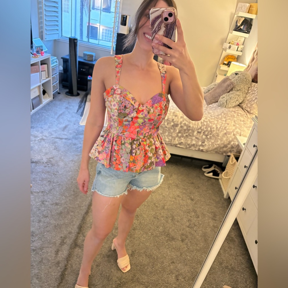 NWOT - Hutch Floral Peplum Top
